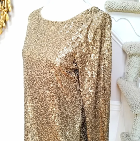 New! J Crew Gold Sequin Boatneck Top in Small - Picture 4 of 8
